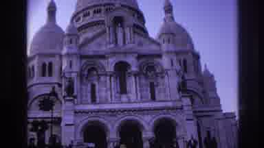 Paris France (1967): The Front Of A White Cathedral With Three Main Pillars