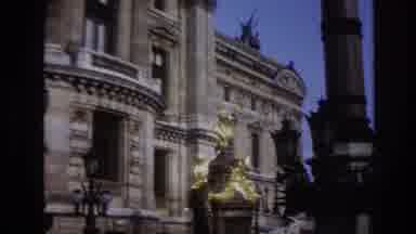 Paris France (1967): Video Showing A Golden Statue With 3 Images Outside Of A