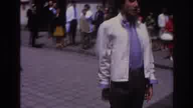 Paris France (1967): Man Talking To Strangers On A Walking Street In The