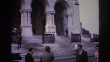 Paris France (1967): Two People Climbing Up A Stone Staircase Towards A Building