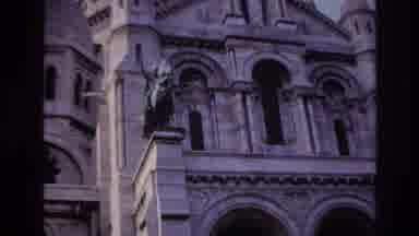 Paris France (1967): Gothic Church Rising Shot To The Sky Looking At A Dark Creepy