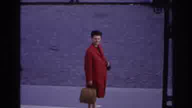 Paris France (1967): Person Recording A Woman Waiting For A Taxi