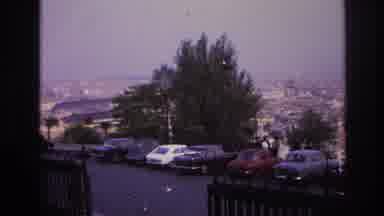 Paris France (1967): A Road On A Scenic Overlook Is Crowded With Parked Cars