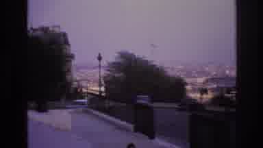 Paris France (1967): Pan Of A City Landscape From Stairs
