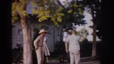 Colorado USA (1959): 1950s Whole Family Send Off In A Classic Car And Tricycle