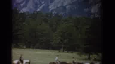 Colorado USA (1959): Girl Rides Bike With Pretty View