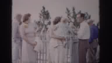 Colorado USA (1959): Dressed To Impress Outdoors Greeting Family With Beautiful