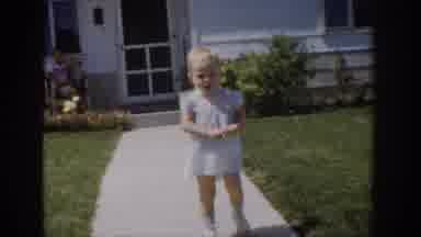 Colorado USA (1959): Old Home Movie, Mom With Toddler, Toddler Walking In Front Of