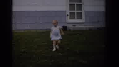 Colorado USA (1959): Family Home Video Of Baby In Dress Running Towards Mother