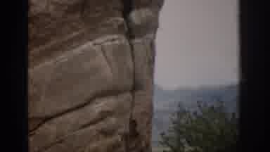 Colorado USA (1959): Rock Formation In The Mountains Next To A Tree