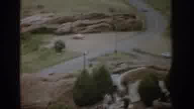 Colorado USA (1959): Tourists Exploring Amphitheater Made Of Stone