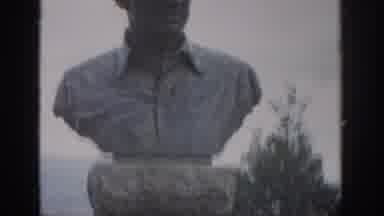 Colorado USA (1959): Person Recording A Statue Bust
