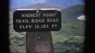Colorado USA (1959): The Highest Point On The Trail Ridge Road ( Over 12 Thousand