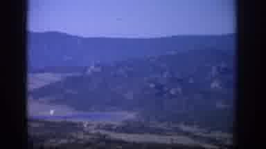 Colorado USA (1959): Gazing At Majestic Peaks Of Lush Green Mountains With Small