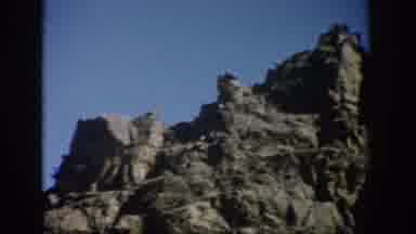 Colorado USA (1959): Person Recording Rocky Hills