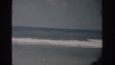Florida USA (1959): Panorama Of Rolling Waves Crashing And Splashing Amongst The