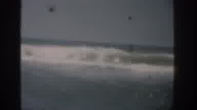 Florida USA (1959): White-Capped Ocean Waves Constantly Crashing Onto The Beach