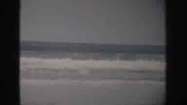 Florida USA (1959): Many Waves Are Crashing Into The Surf At A Beach