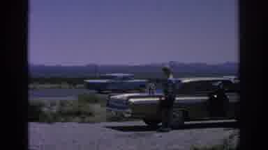 Blainsport Pennsylvania USA (1962): Man With Car Parked Near The Road Talking To A