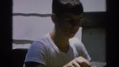 Blainsport Pennsylvania USA (1962): One Man Eating And Another Smoking