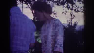 Blainsport Pennsylvania USA (1962): Panning Of A Backyard With Flower Beds In The