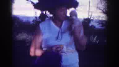 Blainsport Pennsylvania USA (1962): Elderly Woman With Fancy Hat Struts Around
