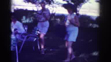 Blainsport Pennsylvania USA (1962): Group Of People Outdoors Sitting Down With