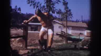 Blainsport Pennsylvania USA (1962): The Fifties Era Man Plants A Tree On His New