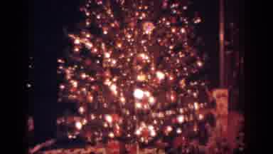 Blainsport Pennsylvania USA (1962): Decorated Christmas Tree Glitters With Lights