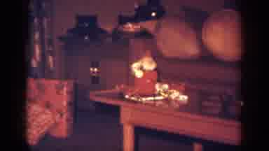 Blainsport Pennsylvania USA (1962): Small Statue Of Santa On A Table Being Zoomed