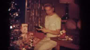 Blainsport Pennsylvania USA (1962): Woman And Dog Placing Gifts Under Christmas