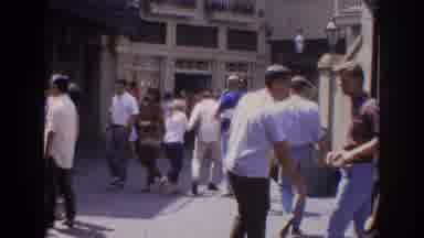 Anaheim California USA (1962): People Walking Around Outdoor Shopping And Floral