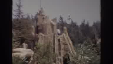 Anaheim California USA (1962): A Group Of People Working On A Stone Structure In