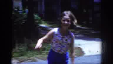 Raleigh North Carolina USA (1962): Old Footage Of A Little Girl Walking Around A