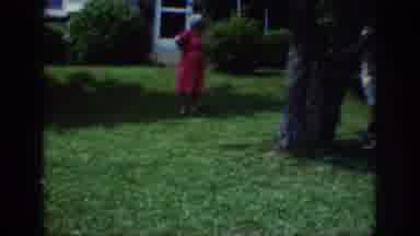 RALEIGH NORTH CAROLINA USA-1962: Old Lady Waiting on Lawn Then at Airfield