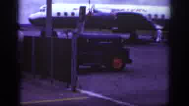 Raleigh North Carolina USA (1962): People Close To Airplane Waiting For Passengers