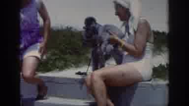 Raleigh North Carolina USA (1962): Women Playing With Dogs