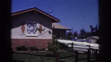 Yorba Linda California USA (1962): Cottage Home With A Light Green Car In The