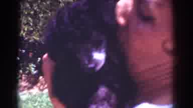 Yorba Linda California USA (1962): Puppy Person Woman Dog Kisses Love Care