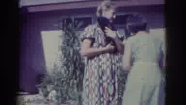 Yorba Linda California USA (1962): Man And Two Women Hold Adorable Puppies In The