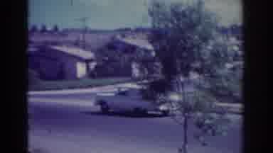 Yorba Linda California USA (1962): Someone Videotaping Old Home Video, Person In