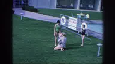 Memphis Tennessee USA (1963): A Family Of 4, Petting The Family Dog