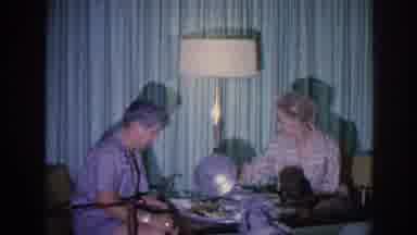 Memphis Tennessee USA (1963): Elderly Eating Near Lamp