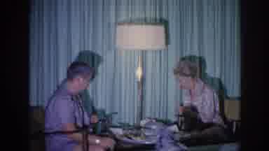 Memphis Tennessee USA (1963): Two Ladies And A Dog Have Lunch