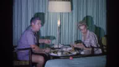 Memphis Tennessee USA (1963): Couple Talking At Dinner In The Living Room Of Their