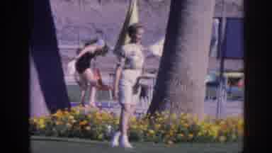 Memphis Tennessee USA (1963): Girl Walking Outside At A Public Pool In The Sun