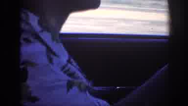 Memphis Tennessee USA (1963): Caucasian Male Wearing Flower Printed Shirt Driving