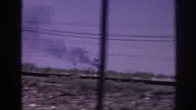 Memphis Tennessee USA (1963): Fire Burning In The Distance As We Drive Down The
