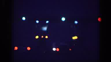 Memphis Tennessee USA-1963: Blurry Lights Across Cityscape With Cars Driving