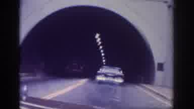 Memphis Tennessee USA (1963): Car Driving Into Tunnel